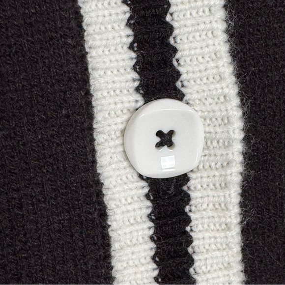 Show Me Your MuMu Lambert Black Varsity Stripe Knit Cardigan - Picture 6 of 7